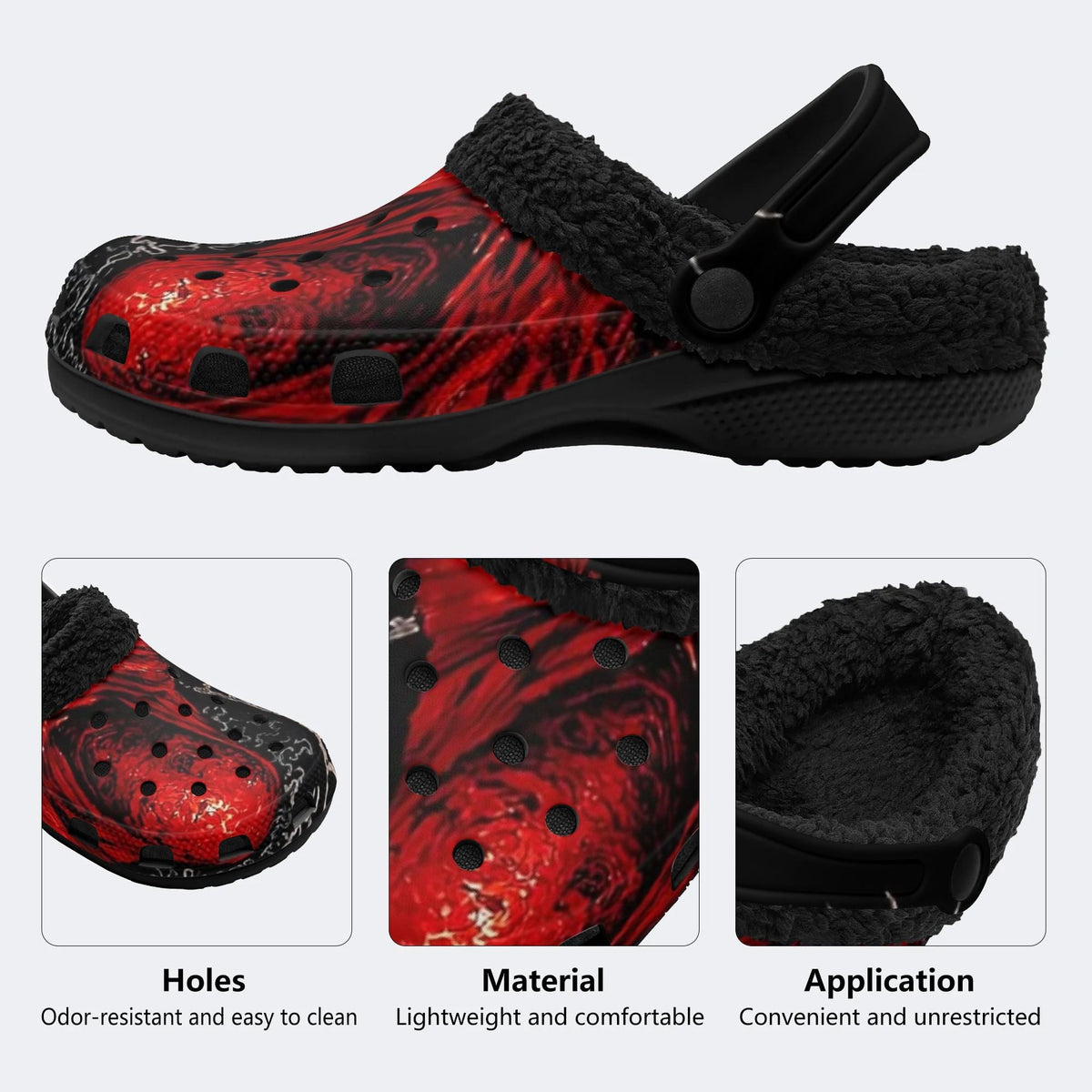 Punk Hell Demon - Fur Lined Slippers/Sandals
