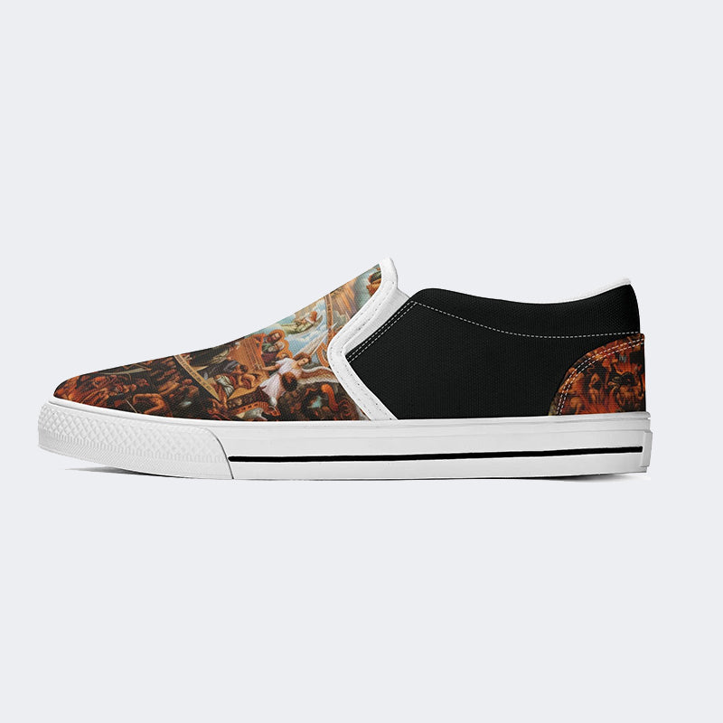 Unisex Christ Graffiti Art Print - Slip On Shoes