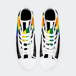 Straight Ally Flag High Top Canvas Shoes