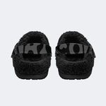 Grey Sugar Skull - Fur Lined Slippers/Sandals