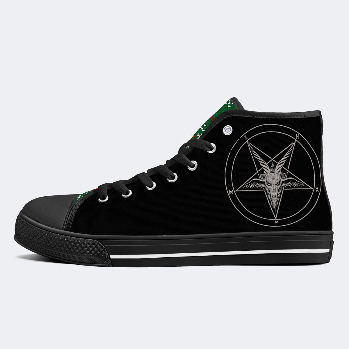 Horror Devil Print - High Top Canvas