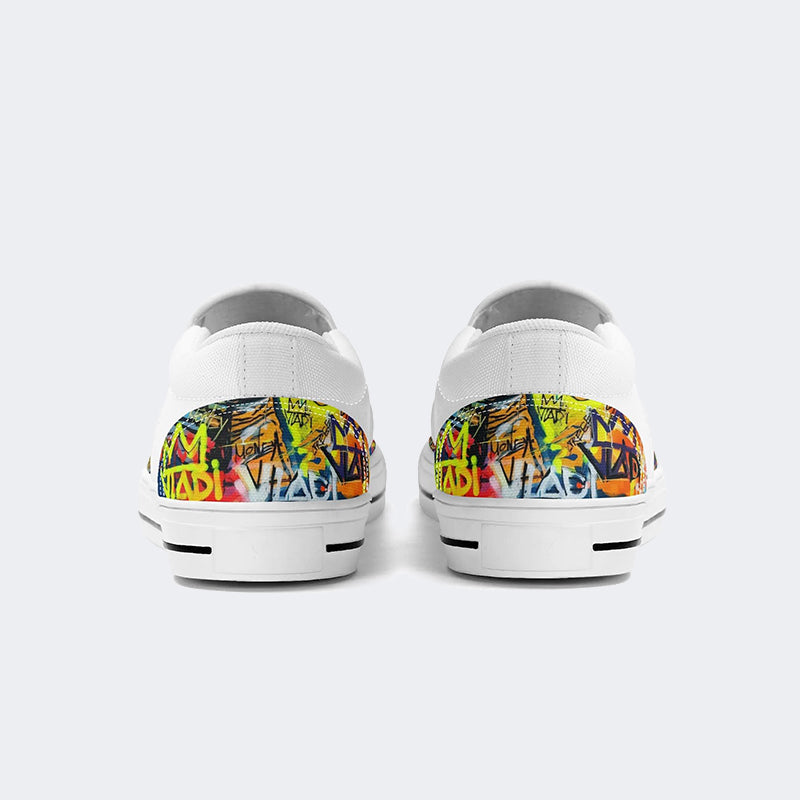 Unisex Boxer Graffiti Kunstdruck - Slip On Schuhe 