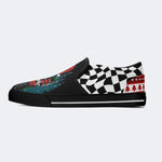 Horror Christmas Skull Print - Slip On Shoes