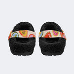 Fruit Fun Print - Fur Lined Slippers/Sandals