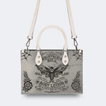 Vintage Death Moth Print - Leather Handbag