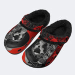 Red Skull Guitar Art - Fur Lined Slippers/Sandals