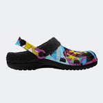 Colorful Graffiti Art - Fur Lined Slippers/Sandals