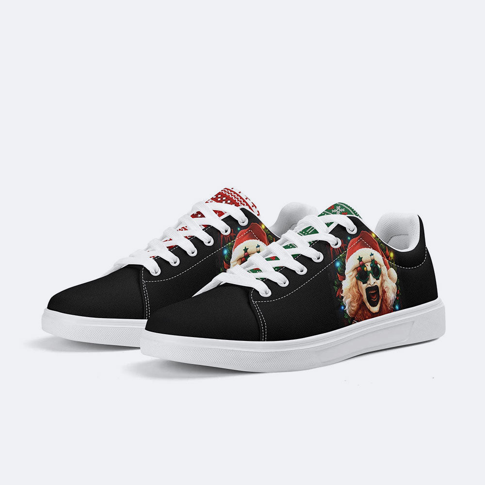 Horror Santa Claus Ghostface Print - Skateboard Sneakers