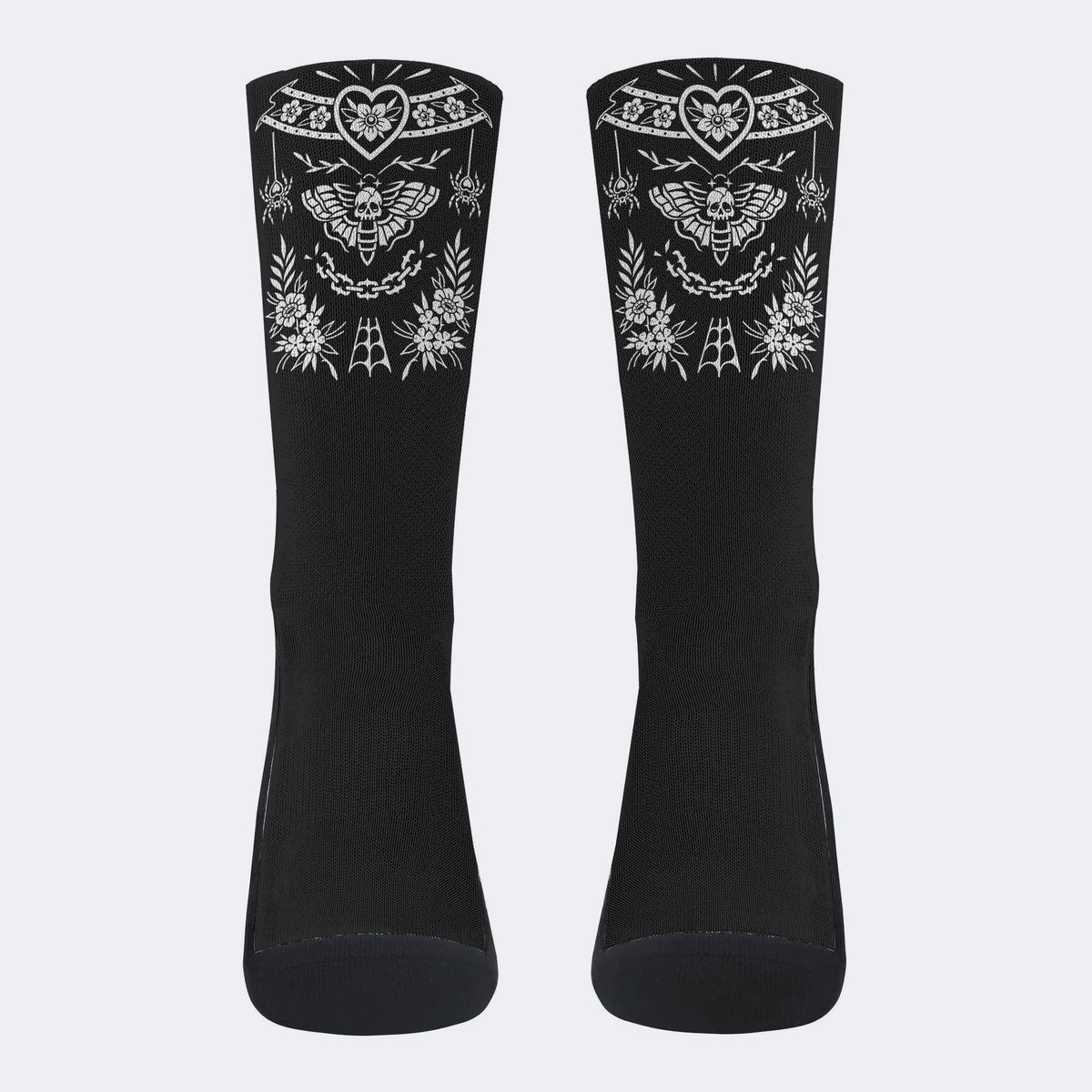 Death Moth Vintage Print - Crew Socks