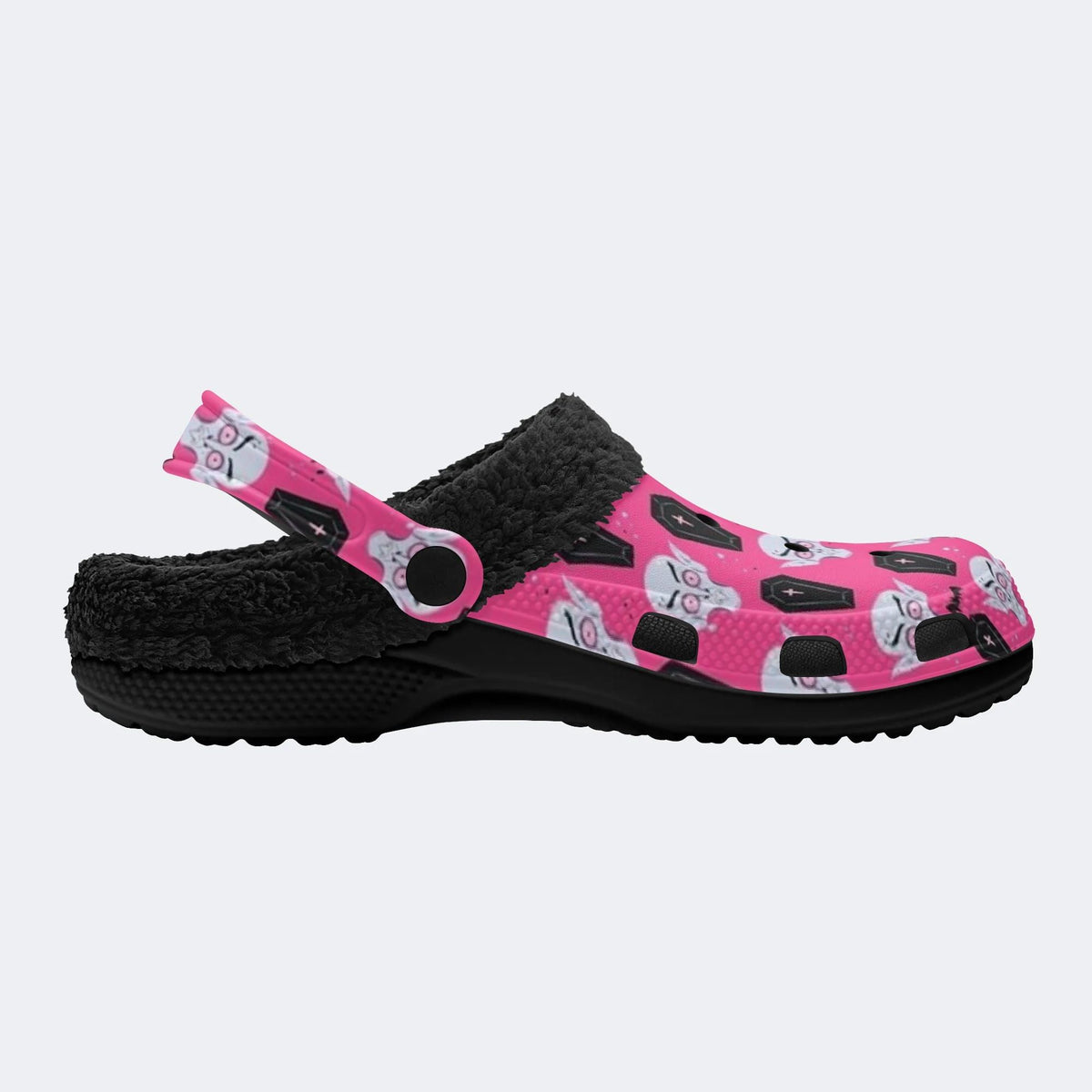 Pink Vampire Coffin - Fur Lined Slippers/Sandals