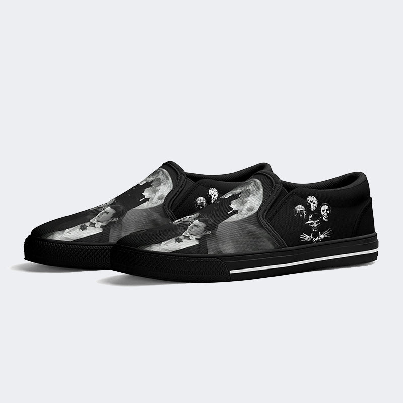 Unisex Horror Movies Print - Slip On Shoes