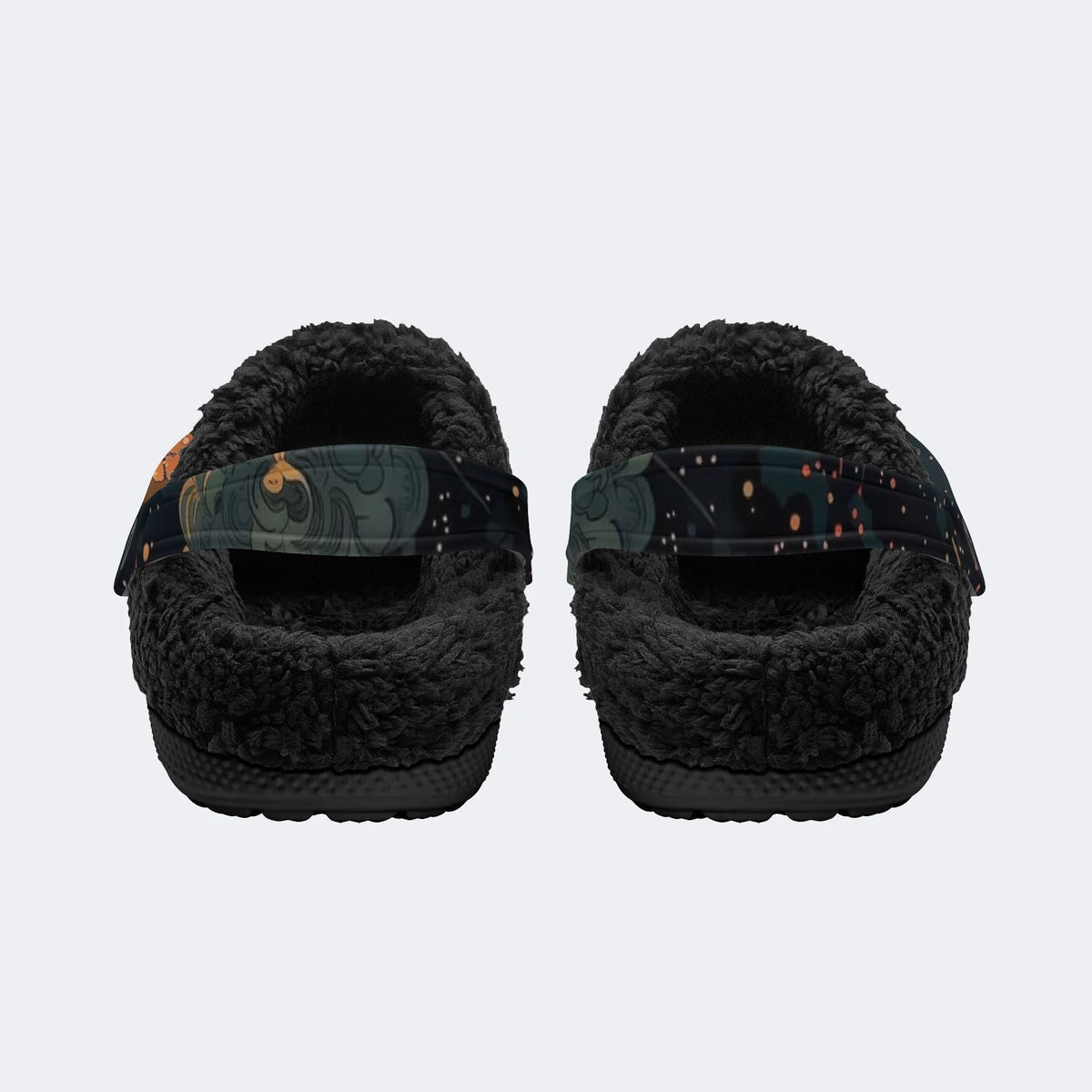 Dark Tarot Cosmos‑Fur Lined Slippers Sandals