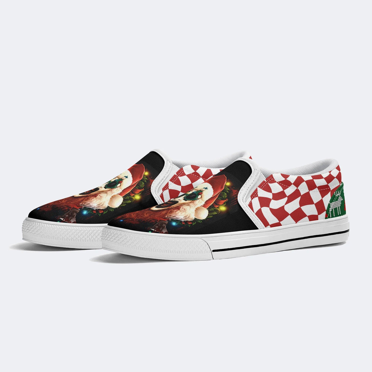 Horror Santa Claus Ghostface Print - Slip On Shoes