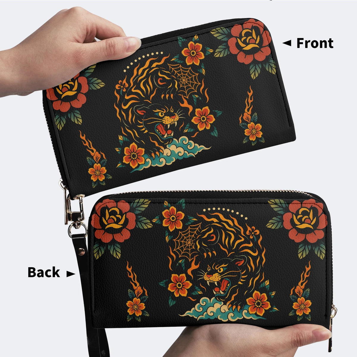 Black Panther Print - Leather Wallet