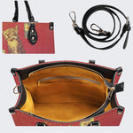 Retro Smoking Cat - Leather Handbag