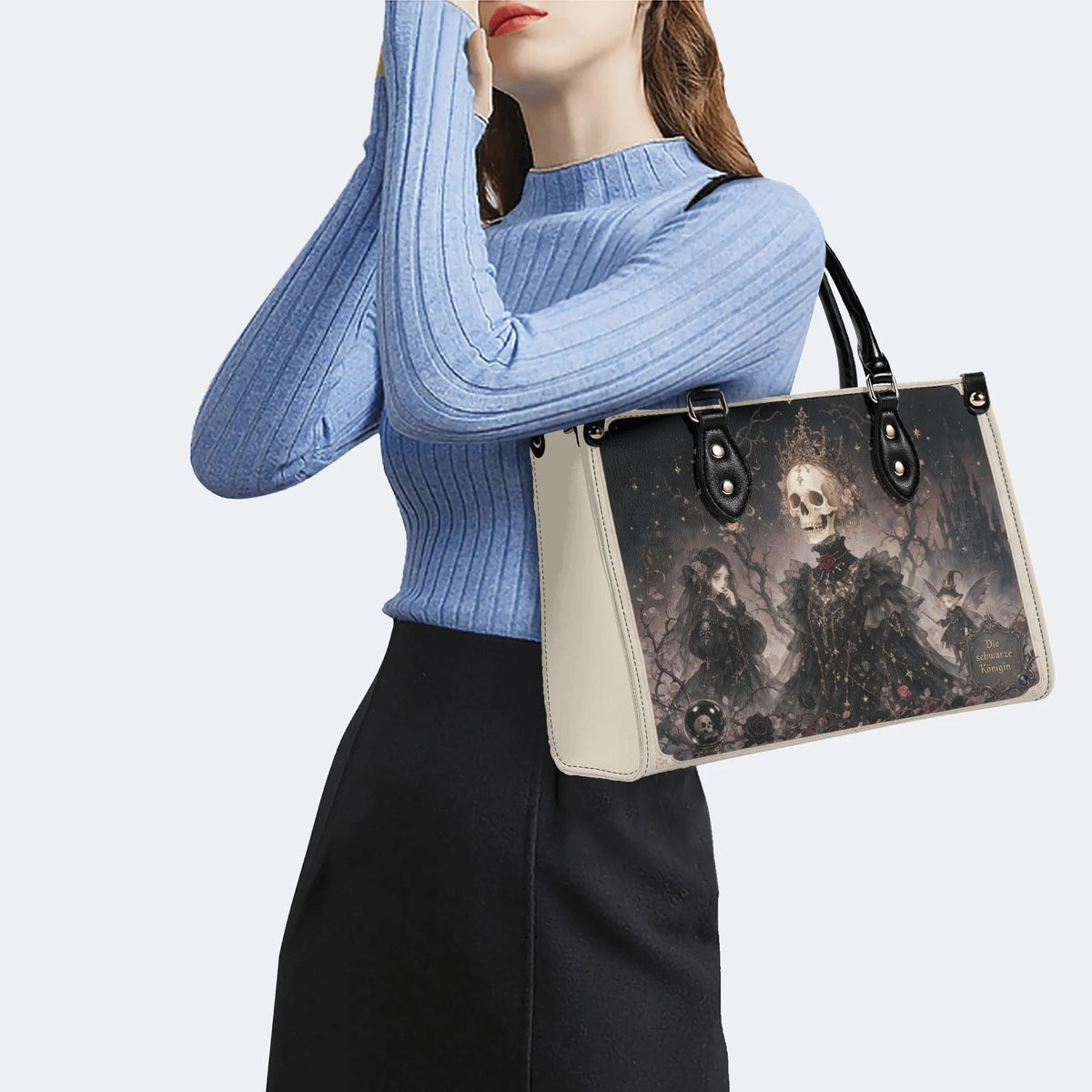 Die Schwarze Konigin Print Handbag Factory Direct Sales