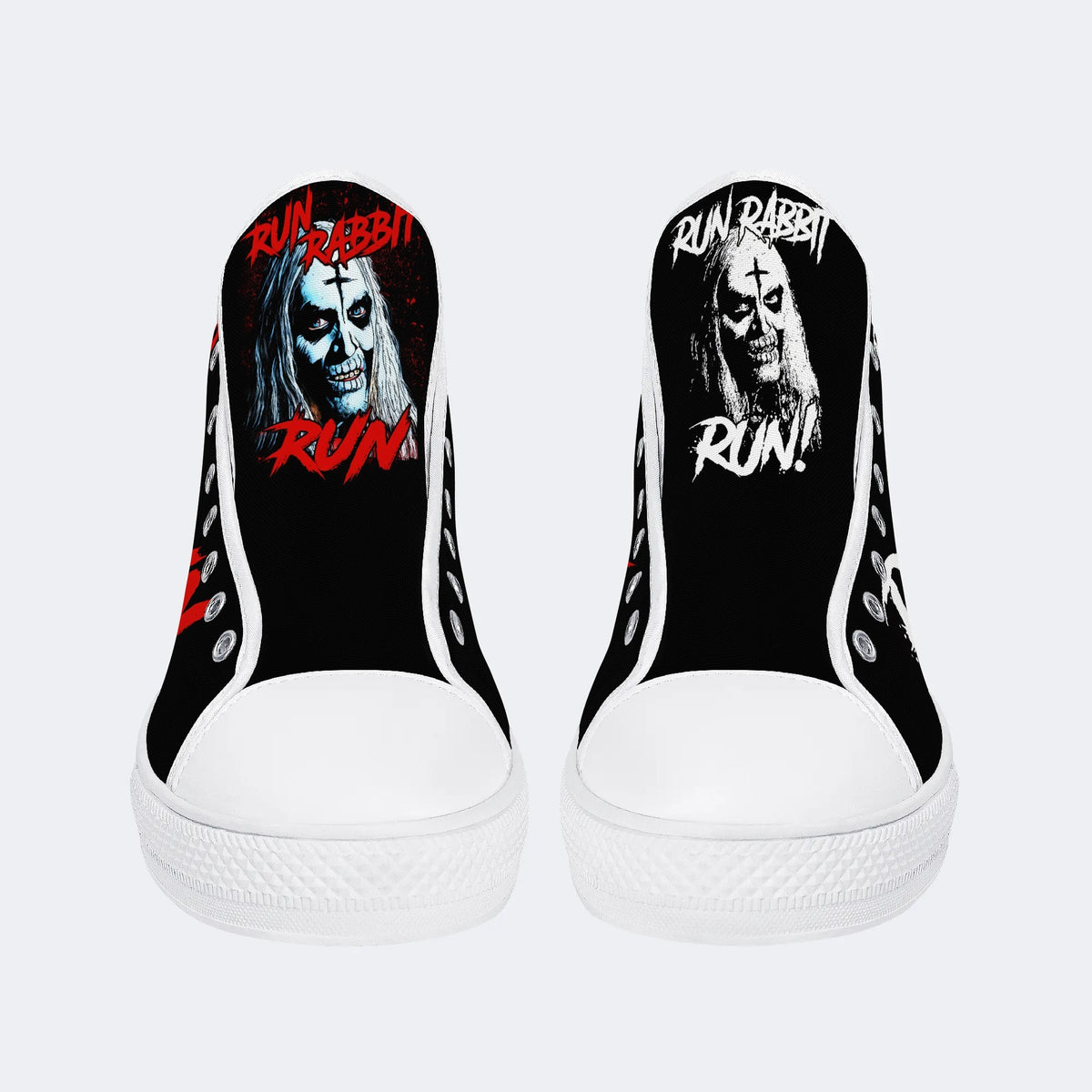 Horror Rabbit Run Print - High Top Canvas