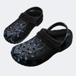 Blue Wolf Leaf - Fur Lined Slippers/Sandals