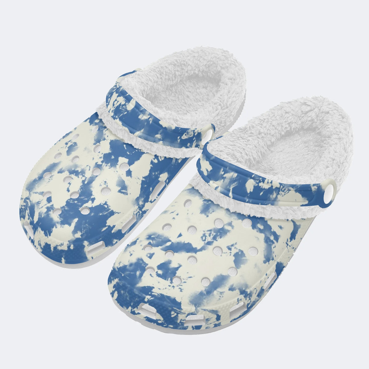 Unisex Ink Print - Fur Lined Slippers/Sandals