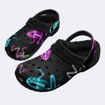 Xray Frog Bones - Fur Lined Slippers/Sandals