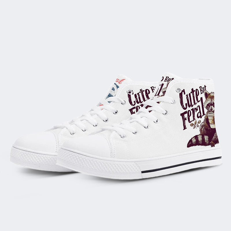 Cute But Feral Art Print - High Top Canvas