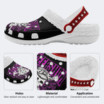 Unisex Horror Movie Graphic Print - Fur Lined Slippers/Sandals