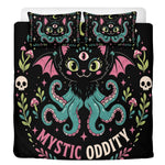 Spooky Tentacle Cat Print - Three Piece Bedding Set