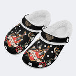 Love Pain Print - Fur Lined Slippers/Sandals