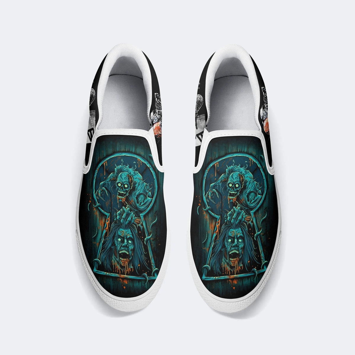 Zombie Art Printed - Slip On Shoes