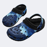 Blue Swirl Galaxy - Fur Lined Slippers/Sandals