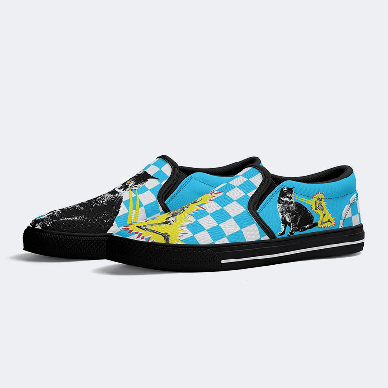 Cat Death Ray Art - Slip On Shoes