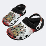 Halloween Horror Print - Fur Lined Slippers