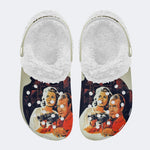 Horror Movie Vintage Graphic - Fur Lined Slippers
