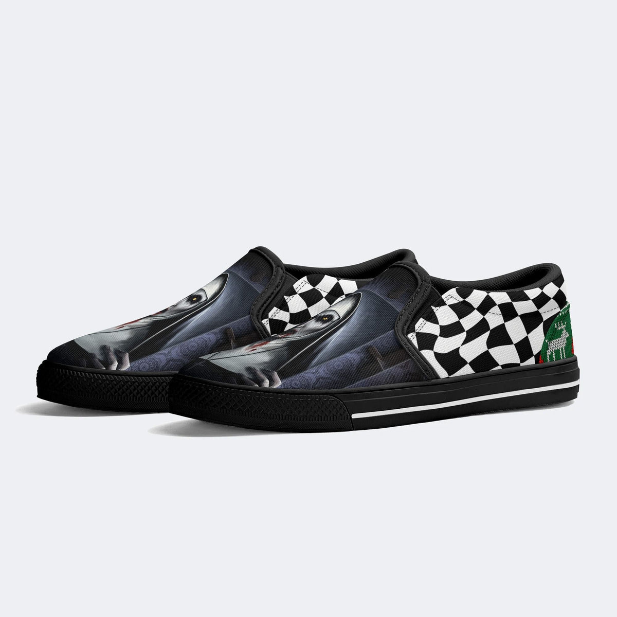 Unisex Horror Print - Slip On Shoes