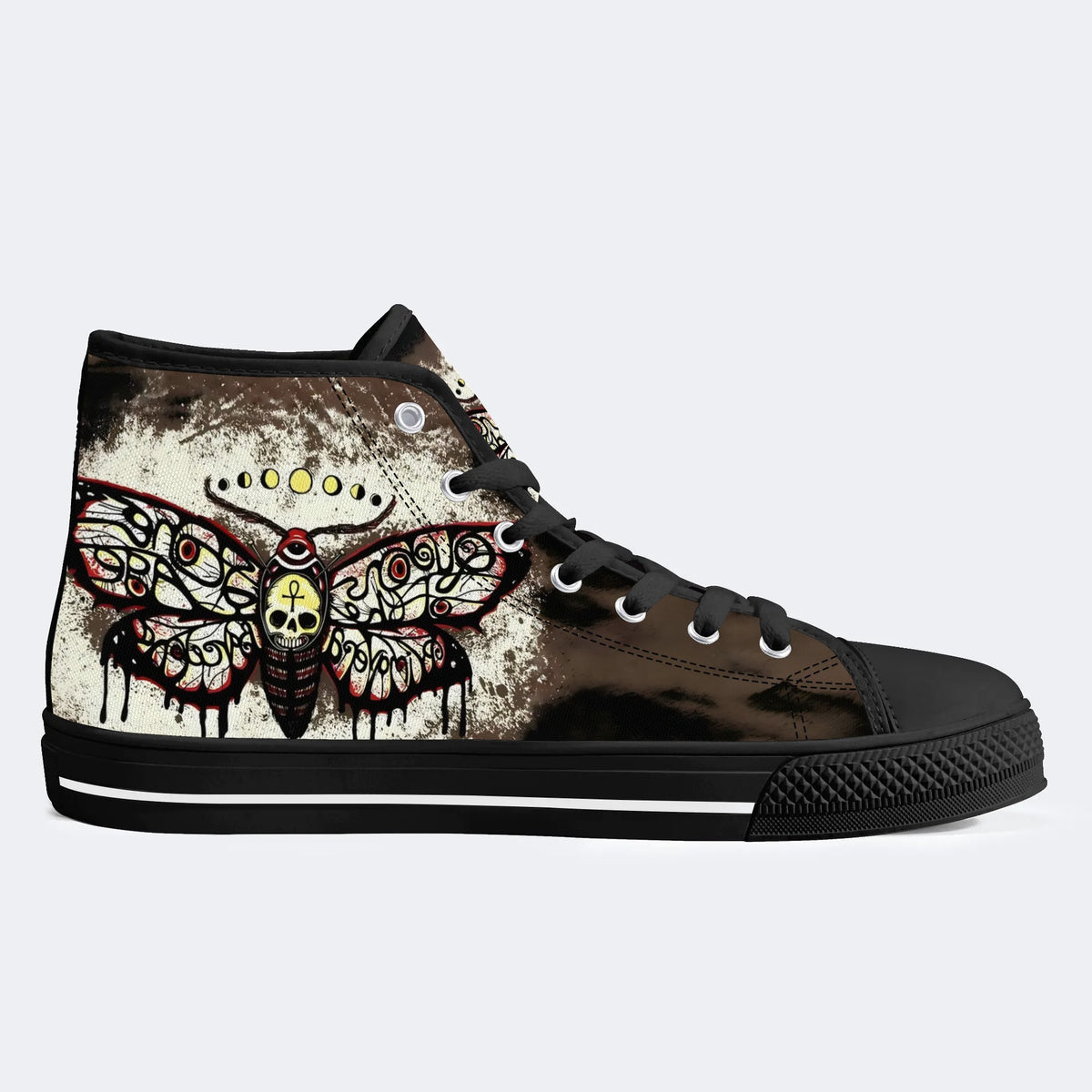 Death Moth&Skull - High Top Canvas