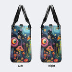 The World Of Mushrooms - Leather Handbag