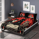 Gothic Ritual Cats Art - Three Piece Bedding Set