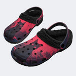 Mystic Twilight Cat - Fur Lined Slippers/Sandals