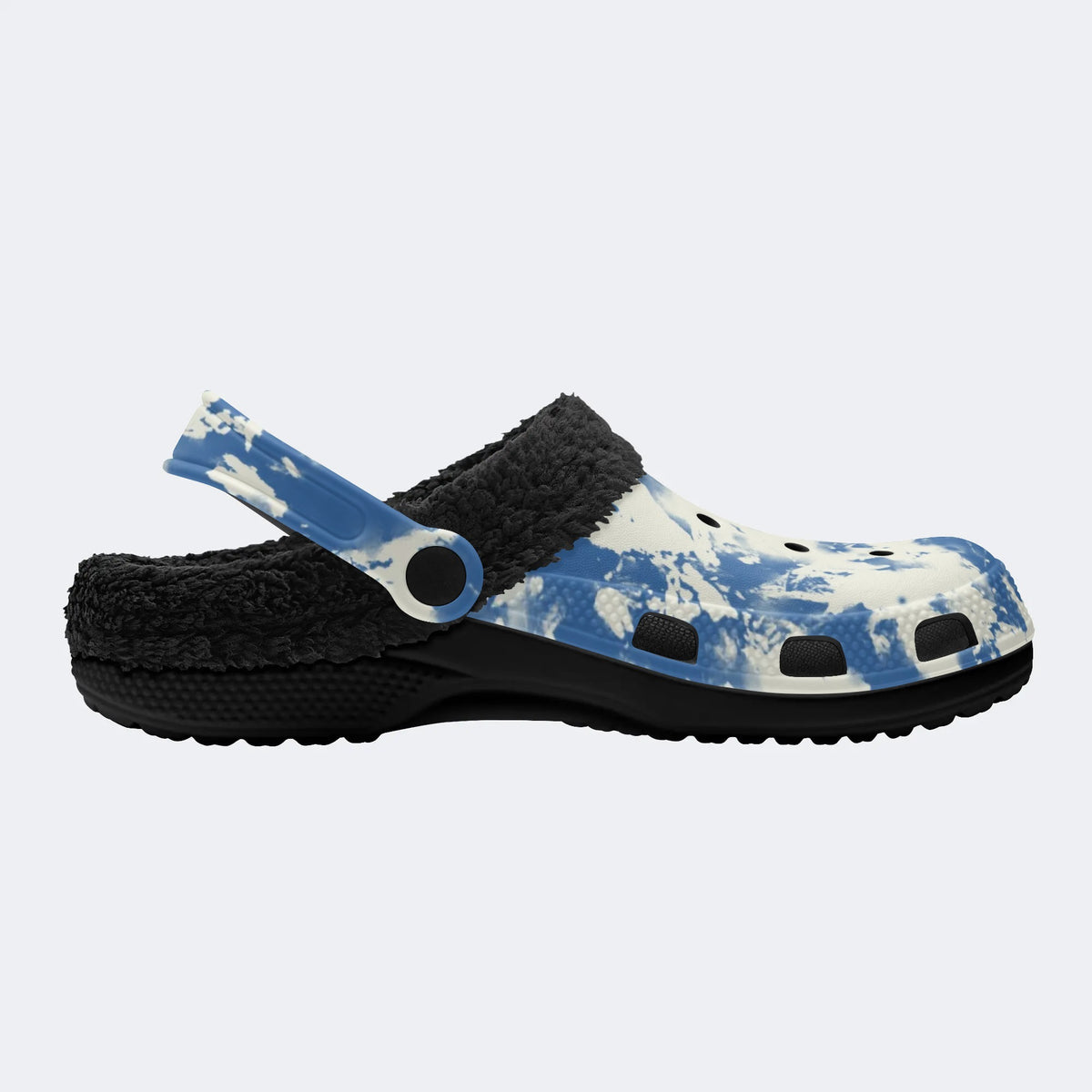 Unisex Ink Print - Fur Lined Slippers/Sandals