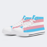 Transgender Flag High Top Canvas Shoes