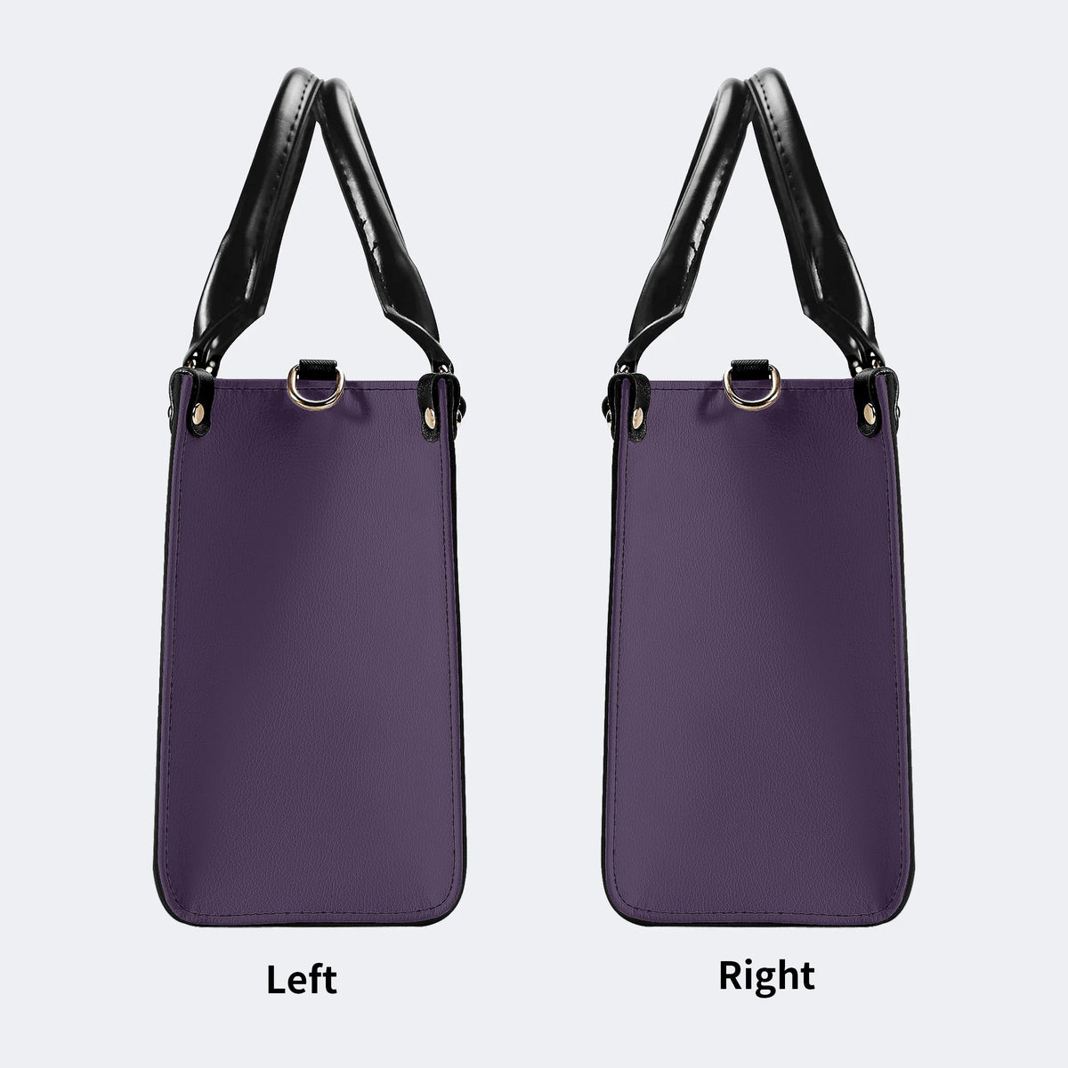 Purple Death Moth Print - Leather Handbag