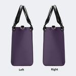 Purple Death Moth Print - Leather Handbag