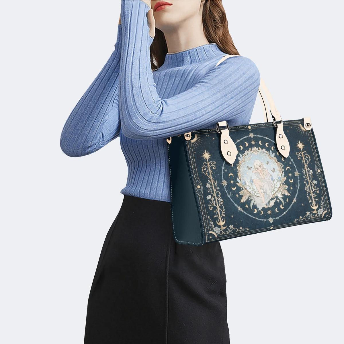 Angel Butterfly Moon Print Handbag Factory Direct Sales