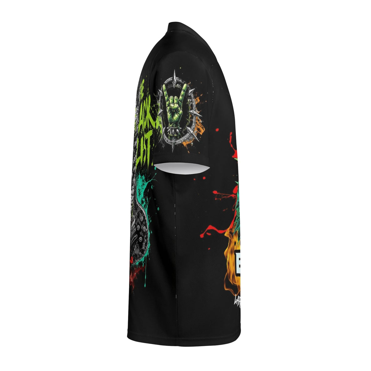 Rock Guitar Skull - Men's All Over Printing Rugby Jersey