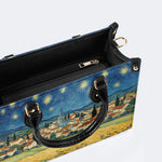 Van Gogh Starry Night Town Print Handbag Factory Direct Sales