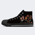 Hohe Segeltuchschuhe mit Michael Jackson-Print