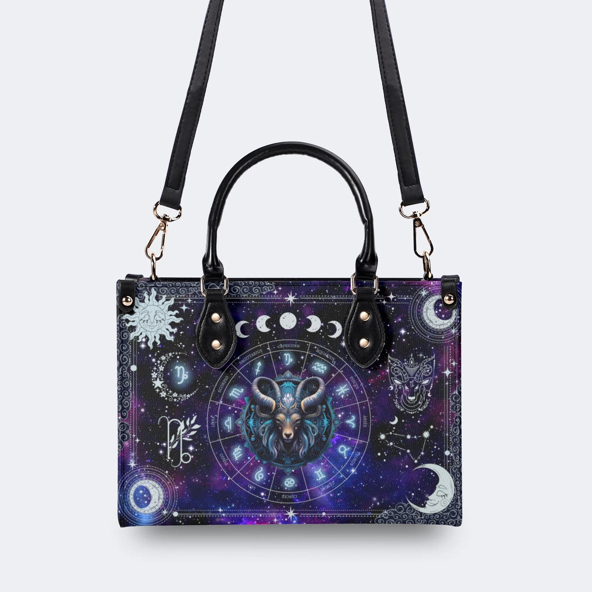 Capricorn Starry Sky - Leather Handbag
