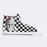 Unisex Schwarzer Metall Pinhead Druck - High Top Canvas