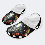 Horror Alien Print - Fur Lined Slippers/Sandals