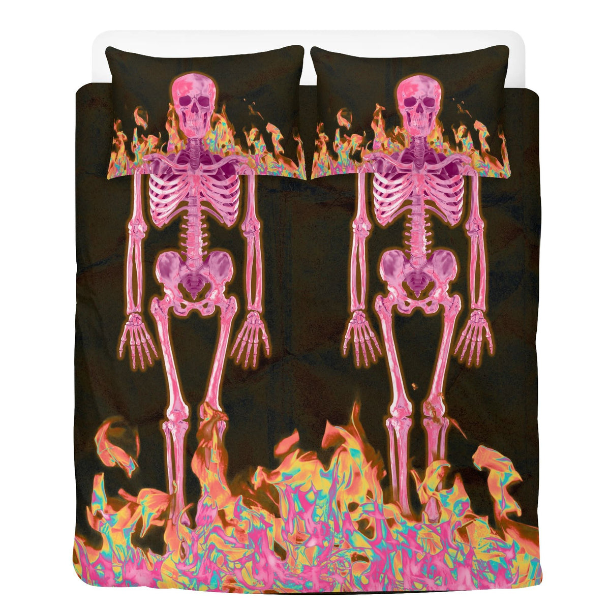 Gothic Skull Print - Three Piece Bedding Set